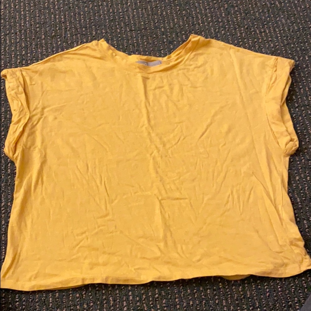 Yellow crop top